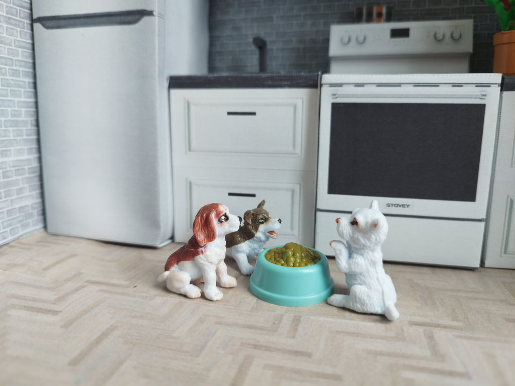 1:12 Kitchen scenes 10 in 1, Sink, refrigerator, stove, Printable Dollhouse furniture, DIY dollhouse, recycle