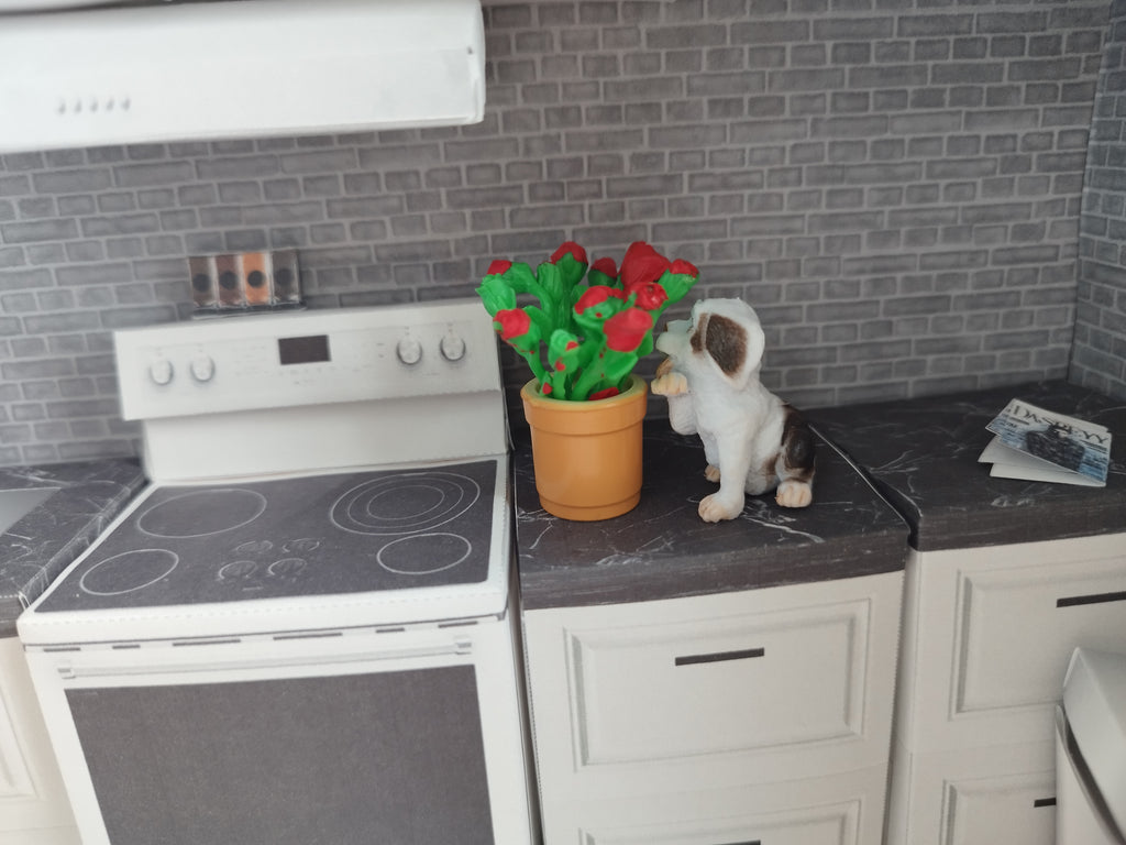 1:12 Kitchen scenes 10 in 1, Sink, refrigerator, stove, Printable Dollhouse furniture, DIY dollhouse, recycle