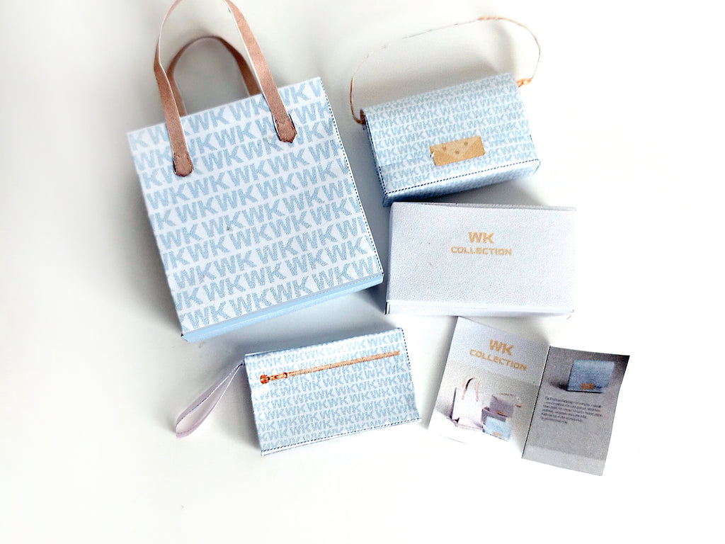 1:6 WK collection fashion purse DIY Luxury brands pochette bag 5 items luxury house decor and department store closet decor fashion shop
