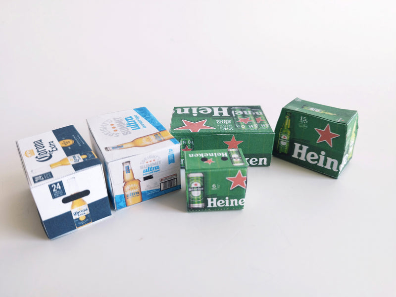 1:6 Scale , 5 items beers, cold drinks, refrigerator beer, alcohol ,  yearly ornament