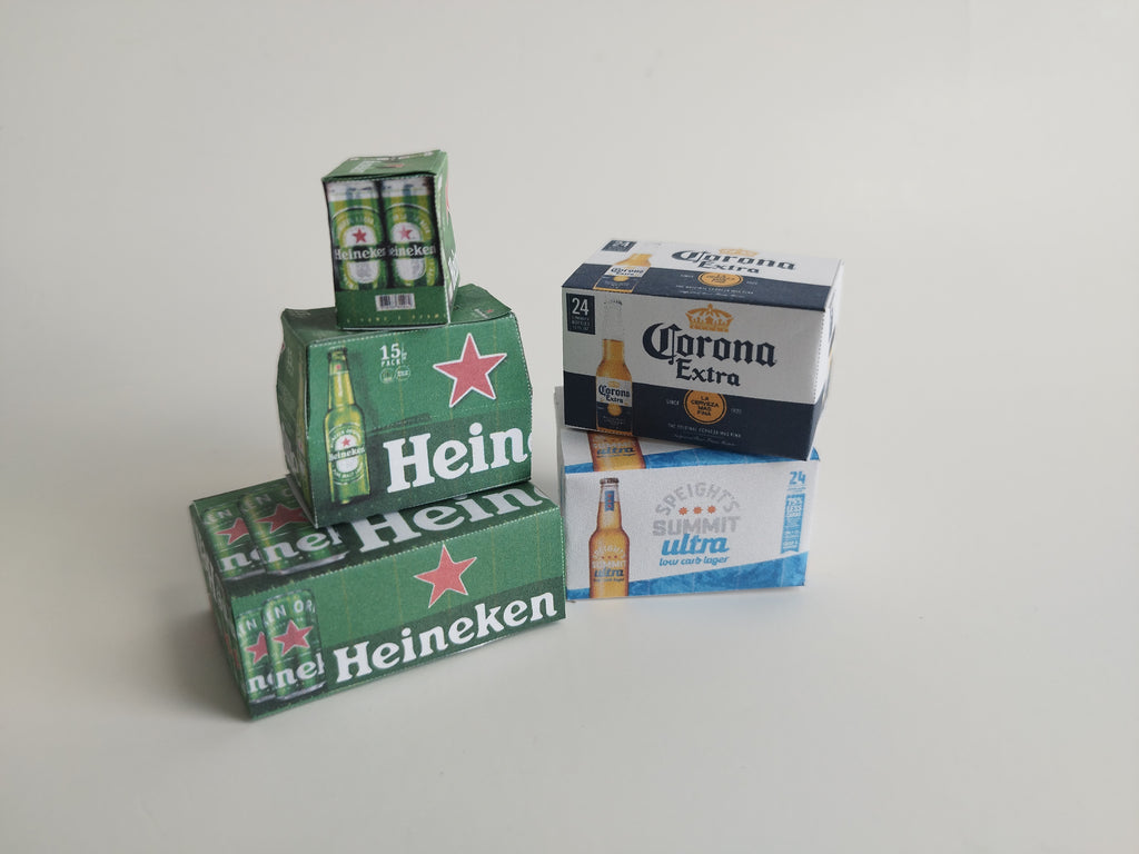 1:6 Scale , 5 items beers, cold drinks, refrigerator beer, alcohol ,  yearly ornament