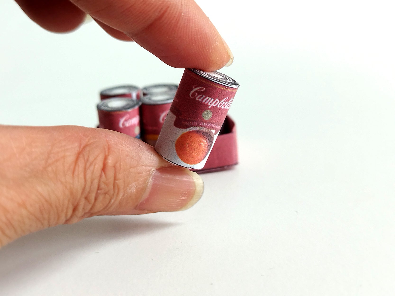 DIY Craft Template — 6 Soup Can Styles for 1:6 Doll Supermarket