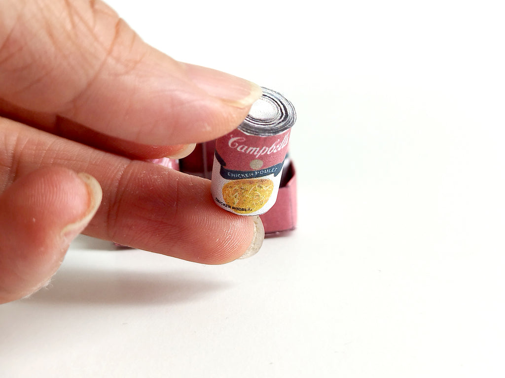 DIY Craft Template — 6 Soup Can Styles for 1:6 Doll Supermarket
