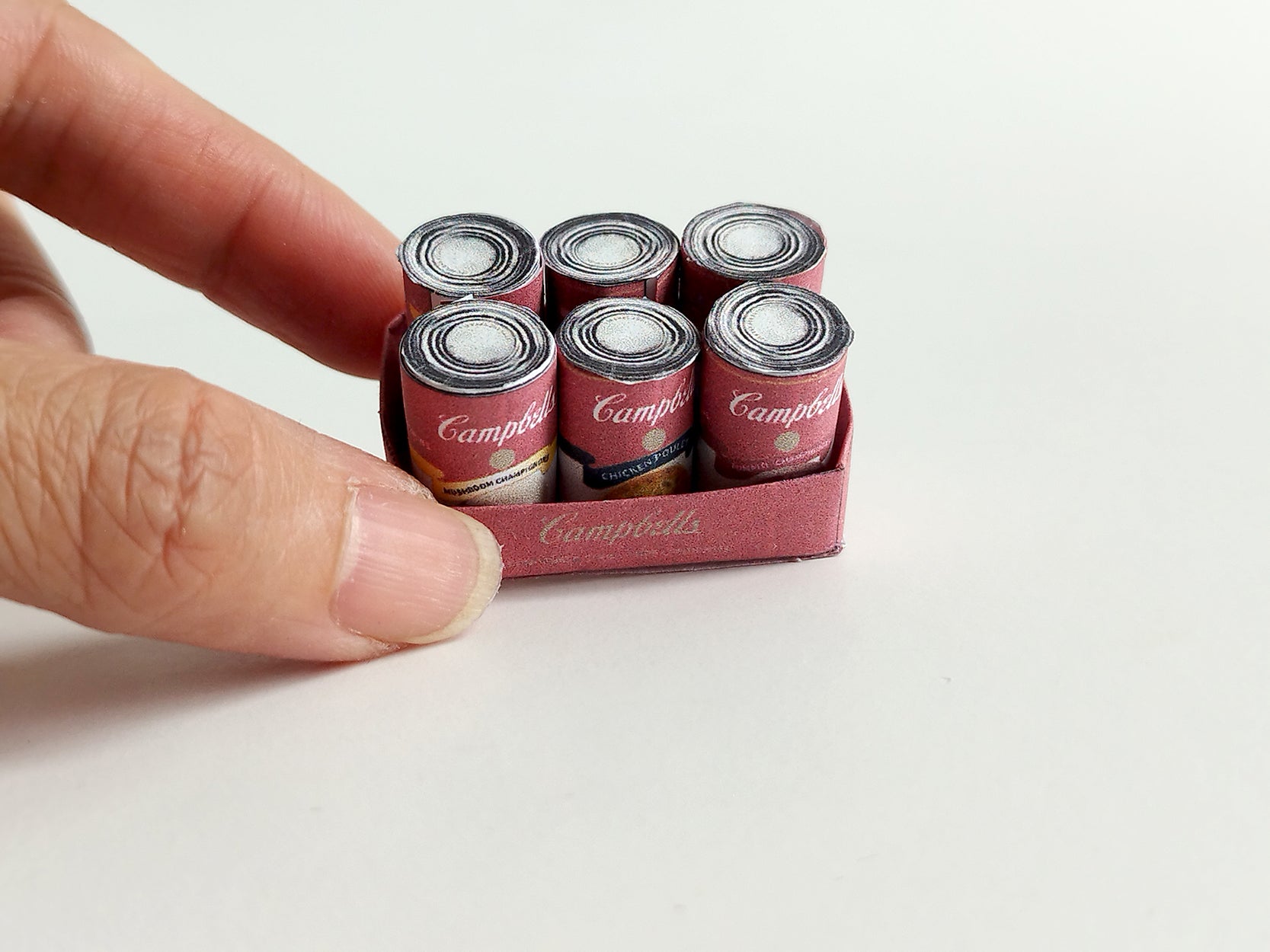 DIY Craft Template — 6 Soup Can Styles for 1:6 Doll Supermarket
