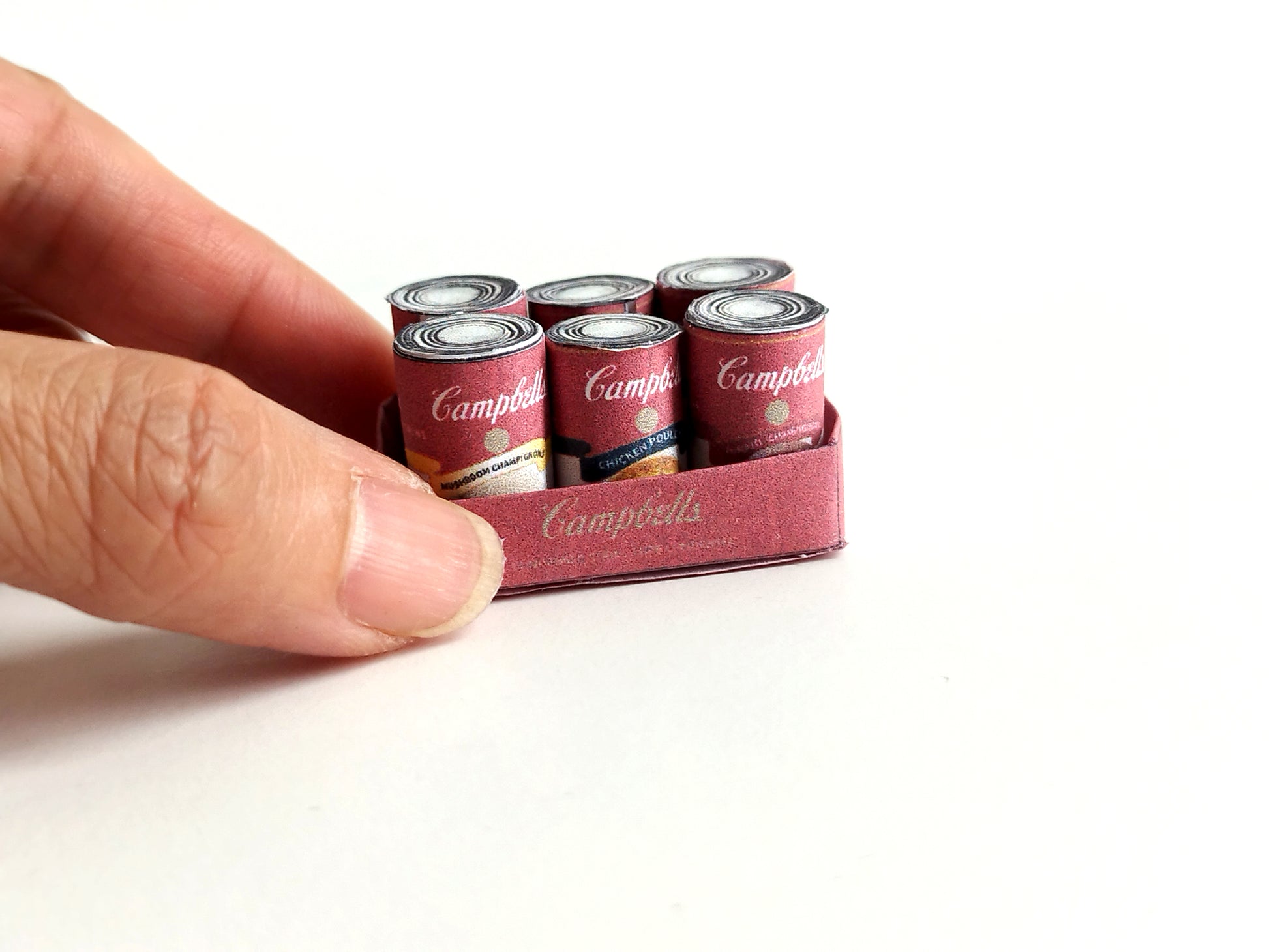 DIY Craft Template — 6 Soup Can Styles for 1:6 Doll Supermarket