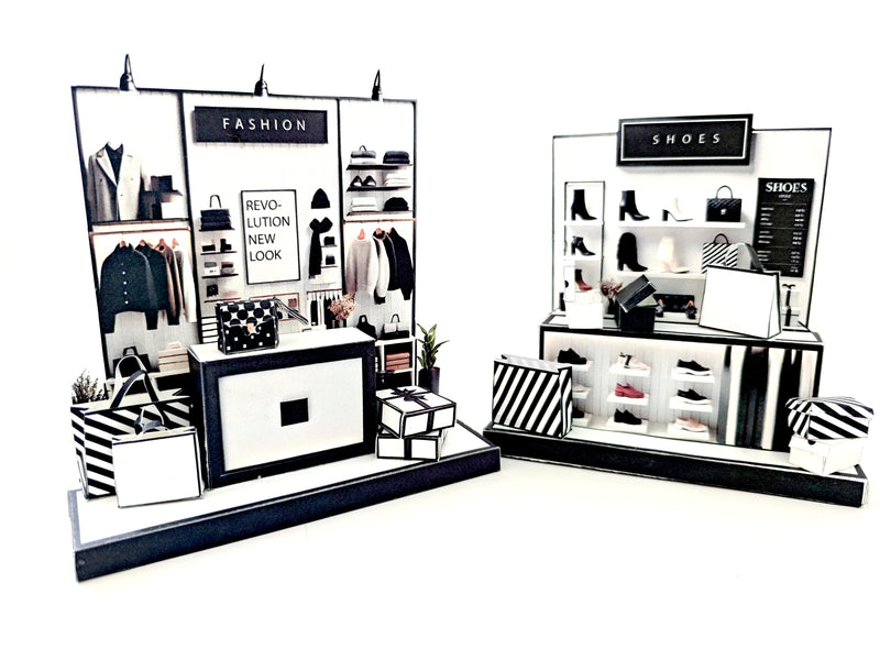  Perfect for marking any occasion, this printable template brings creative 3D design to life in the form of a charming Shoes shop miniature pop-up frame. 