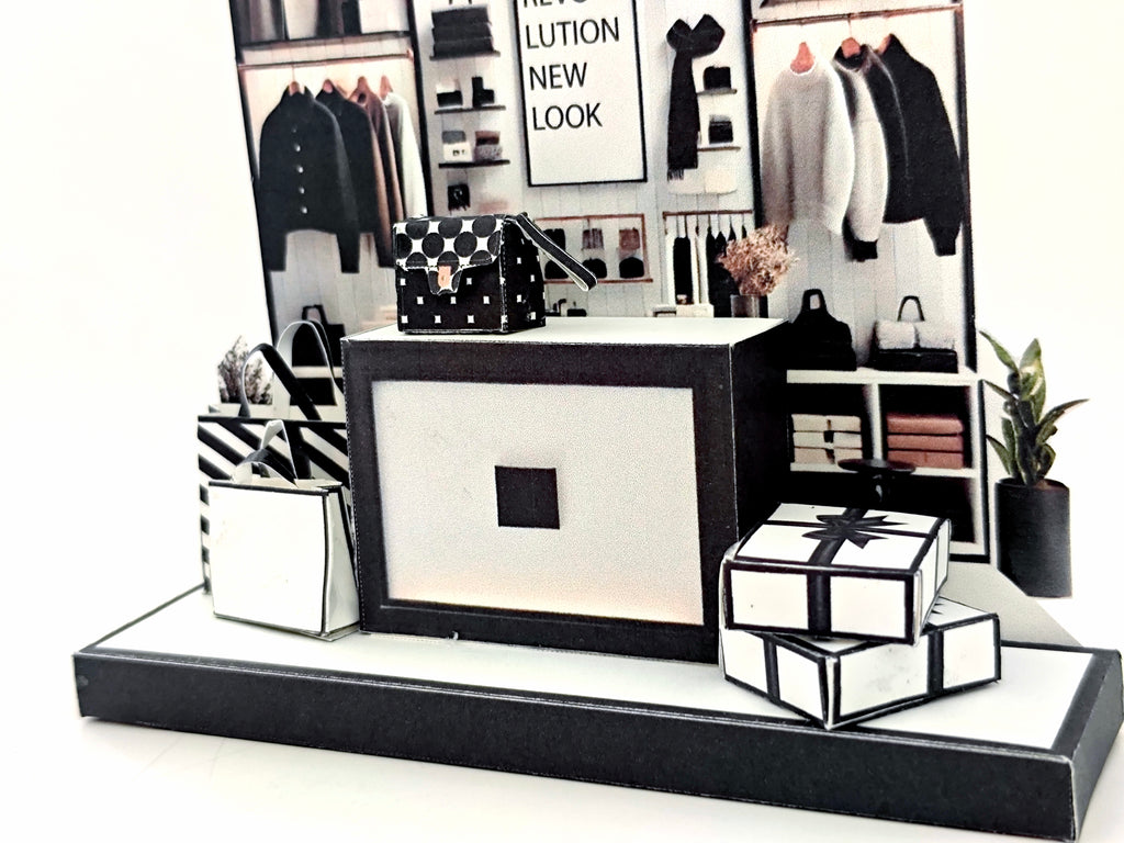 - Fashion Shop 3D stand- DIY miniature scenery Kit