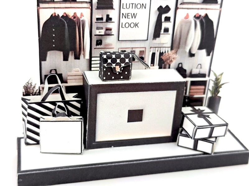  Perfect for marking any occasion, this printable template brings creative 3D design to life in the form of a charming Shoes shop miniature pop-up frame. 