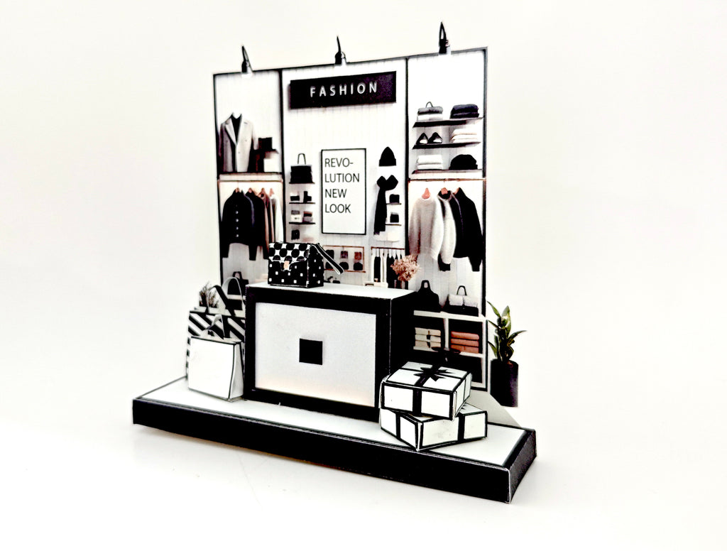 - Fashion Shop 3D stand- DIY miniature scenery Kit