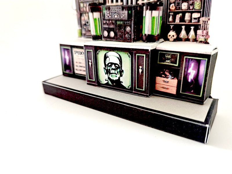Frankenstein 3D stand DIY Halloween decoration, scientists, miniature kit, instant download template, gift, miniature models, Present