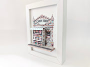 *FRER DOWNLOAD*5x7"- Candy shop pop-up frame, candy shop, cotton candy, DIY miniature scenery kit, shadow box gift, mini shop, mini city, street scenes