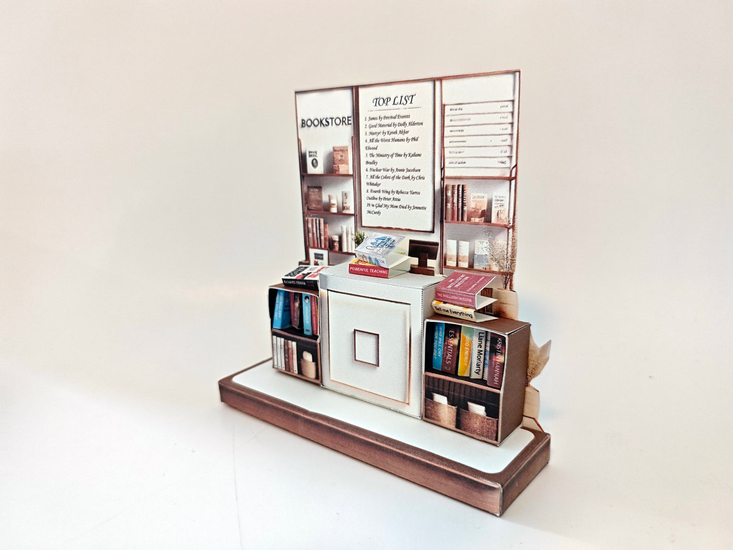 - Pick Scene Book Store stand- DIY miniature scenery kit, bookcase, books, library, mini shop, book covers,