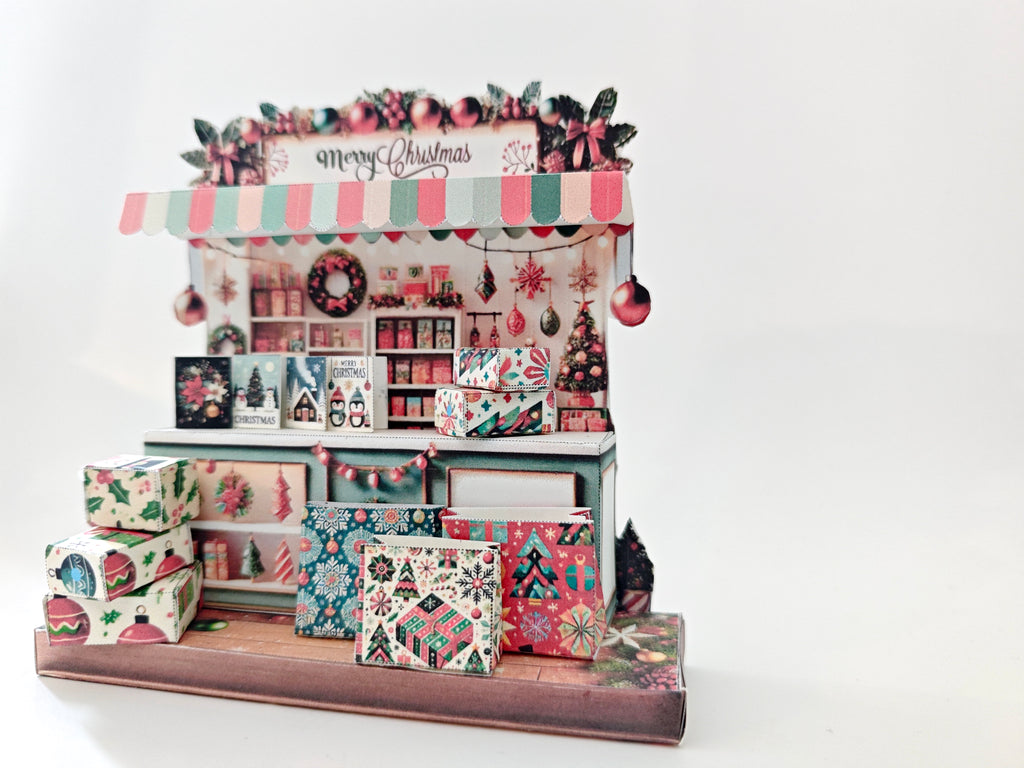 Christmas stand, Christmas presents, cards, bags, DIY present for friends, holiday card, gift idea,
