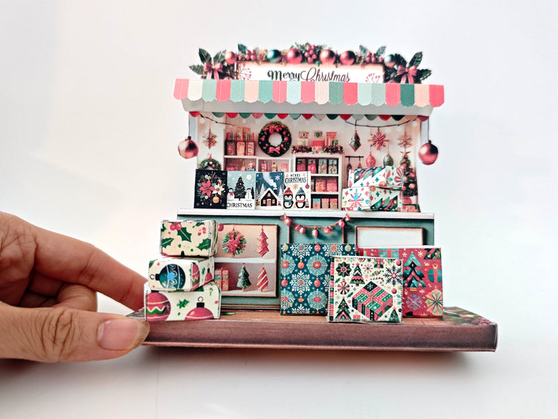 Christmas stand, presents, cards, bags, DIY present for friends, holiday card, gift idea,