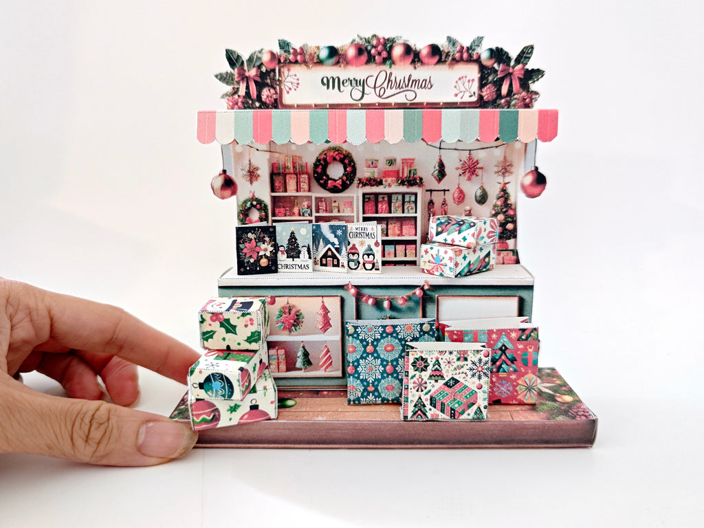 Christmas stand, Christmas presents, cards, bags, DIY present for friends, holiday card, gift idea,