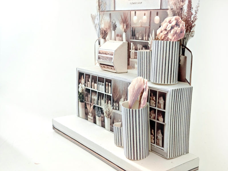 DIY Miniature Flower Shop Stand Template (Digital Download)
