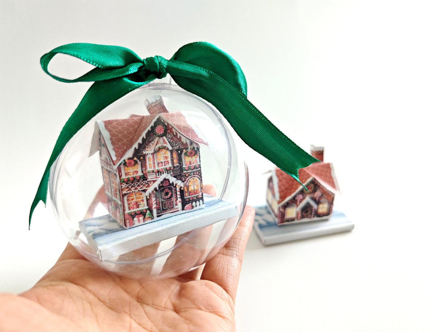 BMM Ginger Bread House 2 styles, Christmas Ornaments little house, creative x'mas idea, present, DIY ornaments, printable Christmas idea