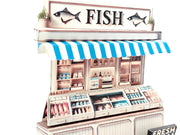 Whether as a wall decoration or a heartfelt gift, this customizable template lets you create a personalized tribute to the charm of a fish shop stand. Perfect for any occasion, this printable template brings creative 3D design to life in the form of a delightful fish shop stand miniature. Download and personalize it for those who appreciate the unique charm of a bustling fish mar