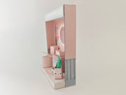 Whether as a decorative piece or a heartfelt gift, this customizable template allows you to create an adorable bathroom in miniature form. Perfect for any occasion, this DIY kit brings the charm of a cozy bathroom to life with intricate details. Download, assemble, and personalize this miniature house kit for those who appreciate the soothing and refreshing atmosphere of a well-designed bathroom.