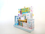  Perfect for celebrating the arrival of a little one, this printable template brings creative 3D design to life in the form of a charming baby shower-themed miniature 3D stand. 