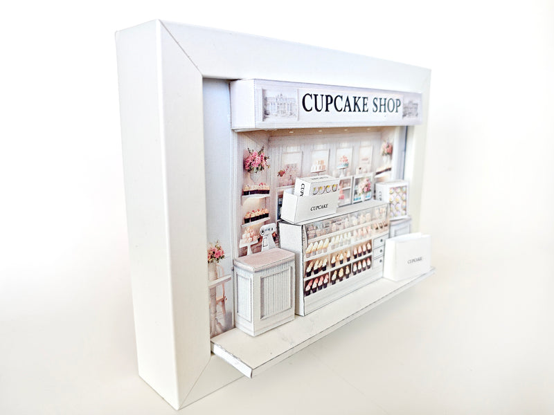 Cupcake Shop Miniature Pop-Up Frame Template (Digital Download)