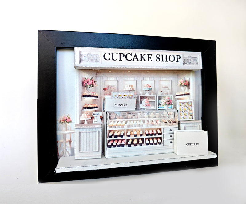Cupcake Shop Miniature Pop-Up Frame Template (Digital Download)