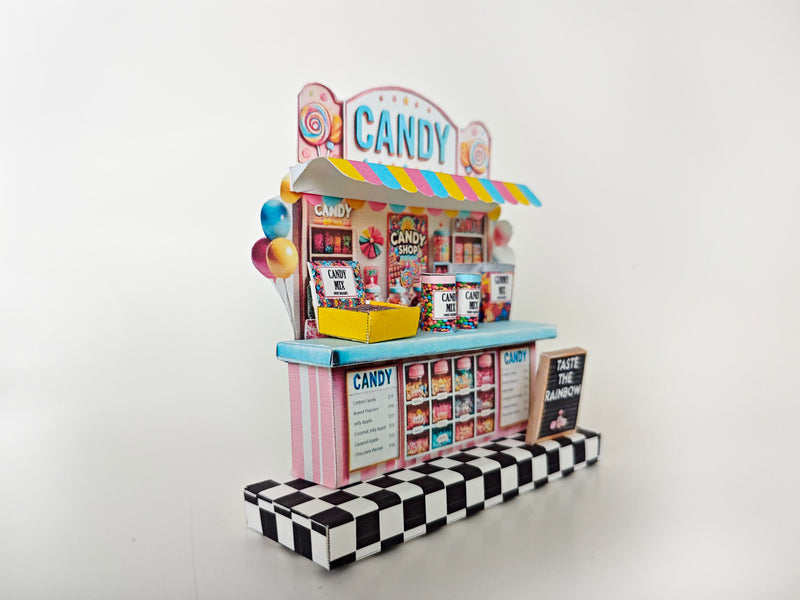 DIY Candy Shop Miniature – Printable Template (Digital Download)