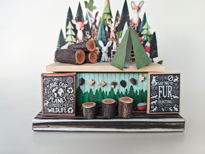 Whether as a charming decoration or a thoughtful gift, this customizable template lets you create a personalized tribute to the beauty of the woodland. Perfect for any occasion, this printable design brings the magic of nature to life in a delightful 3D miniature stand. Download and personalize it for anyone who loves the enchanting spirit of the forest!