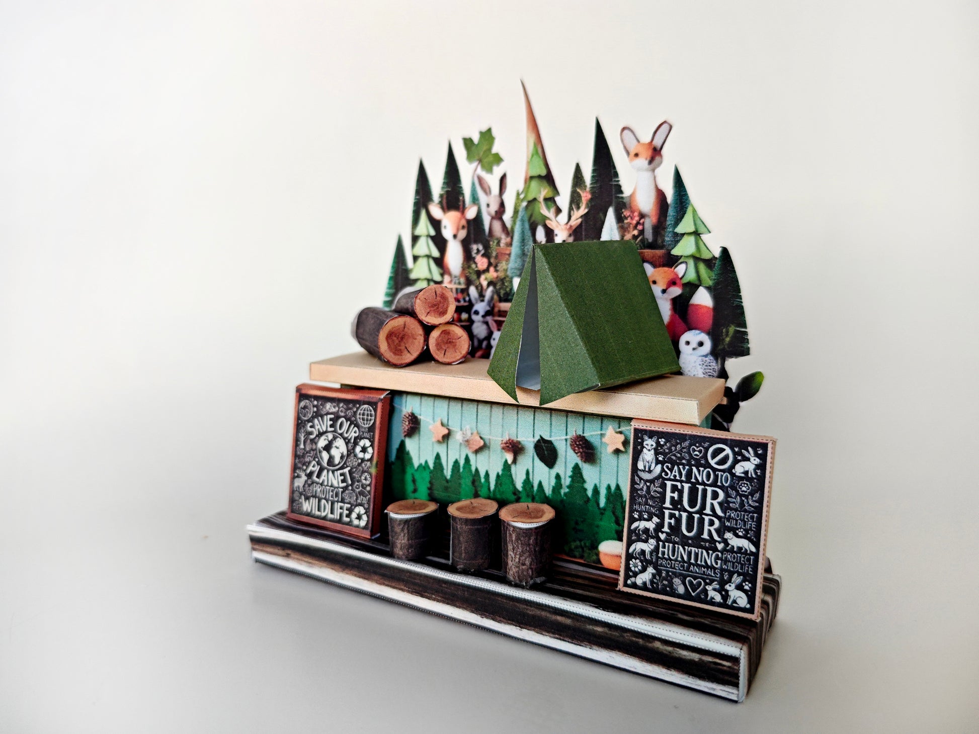 Whether as a charming decoration or a thoughtful gift, this customizable template lets you create a personalized tribute to the beauty of the woodland. Perfect for any occasion, this printable design brings the magic of nature to life in a delightful 3D miniature stand. Download and personalize it for anyone who loves the enchanting spirit of the forest!