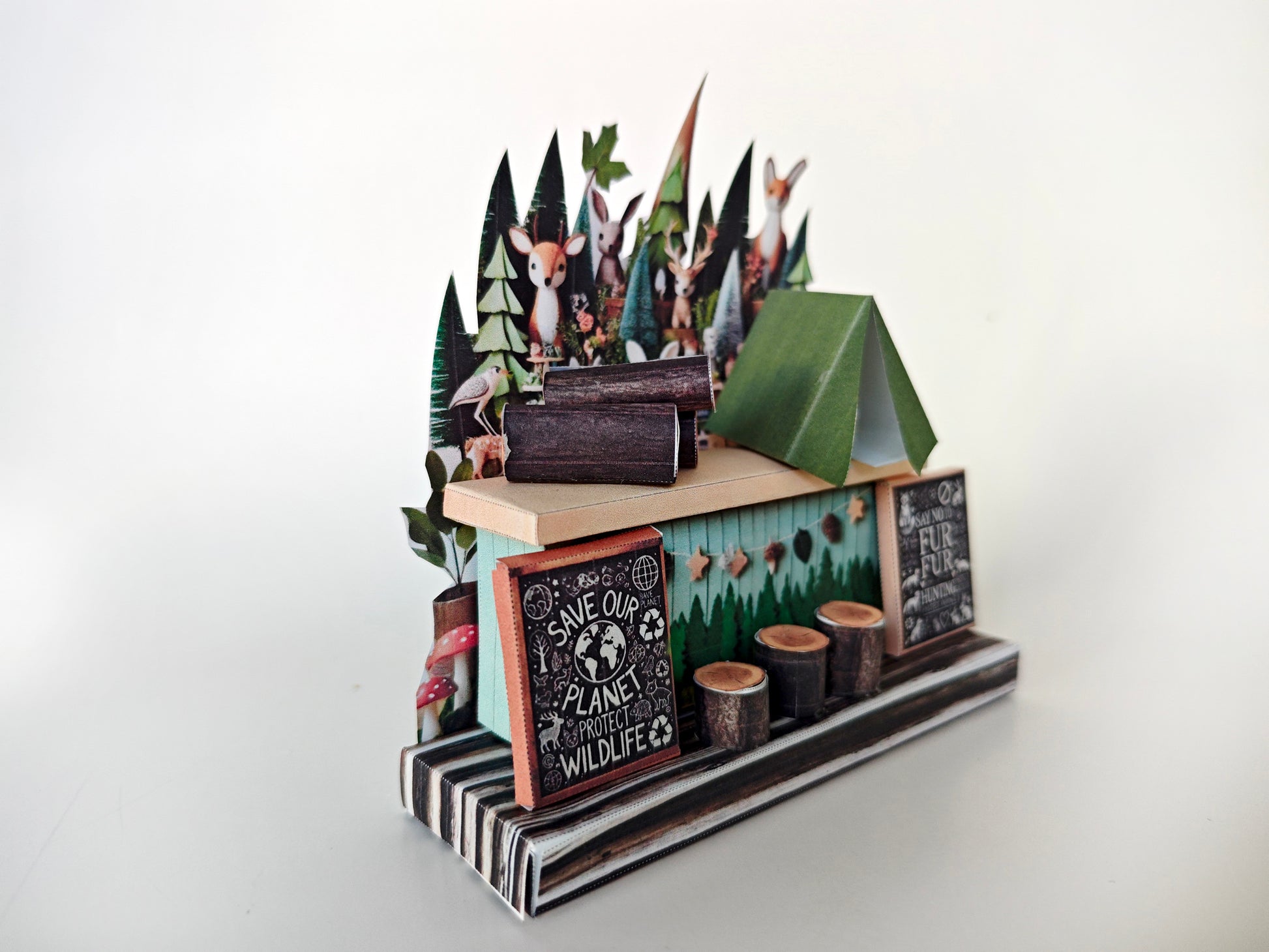 Whether as a charming decoration or a thoughtful gift, this customizable template lets you create a personalized tribute to the beauty of the woodland. Perfect for any occasion, this printable design brings the magic of nature to life in a delightful 3D miniature stand. Download and personalize it for anyone who loves the enchanting spirit of the forest!