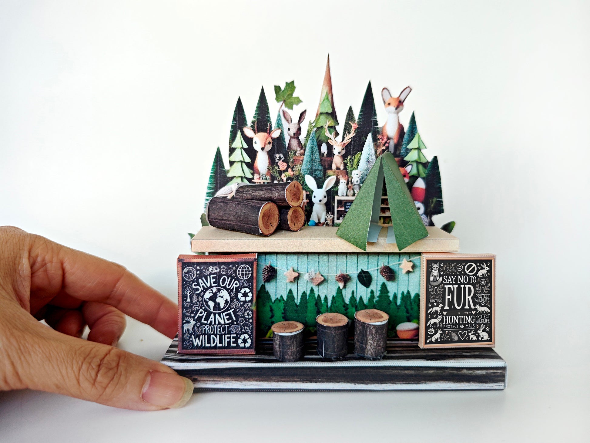 Whether as a charming decoration or a thoughtful gift, this customizable template lets you create a personalized tribute to the beauty of the woodland. Perfect for any occasion, this printable design brings the magic of nature to life in a delightful 3D miniature stand. Download and personalize it for anyone who loves the enchanting spirit of the forest!