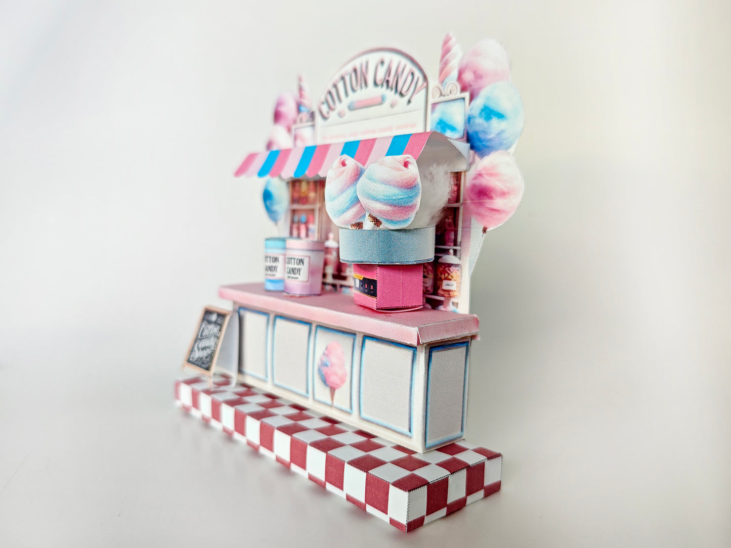 PickScene Pinky Cotton Candy Shop- DIY miniature scenery kit, instant download template, gift, miniature