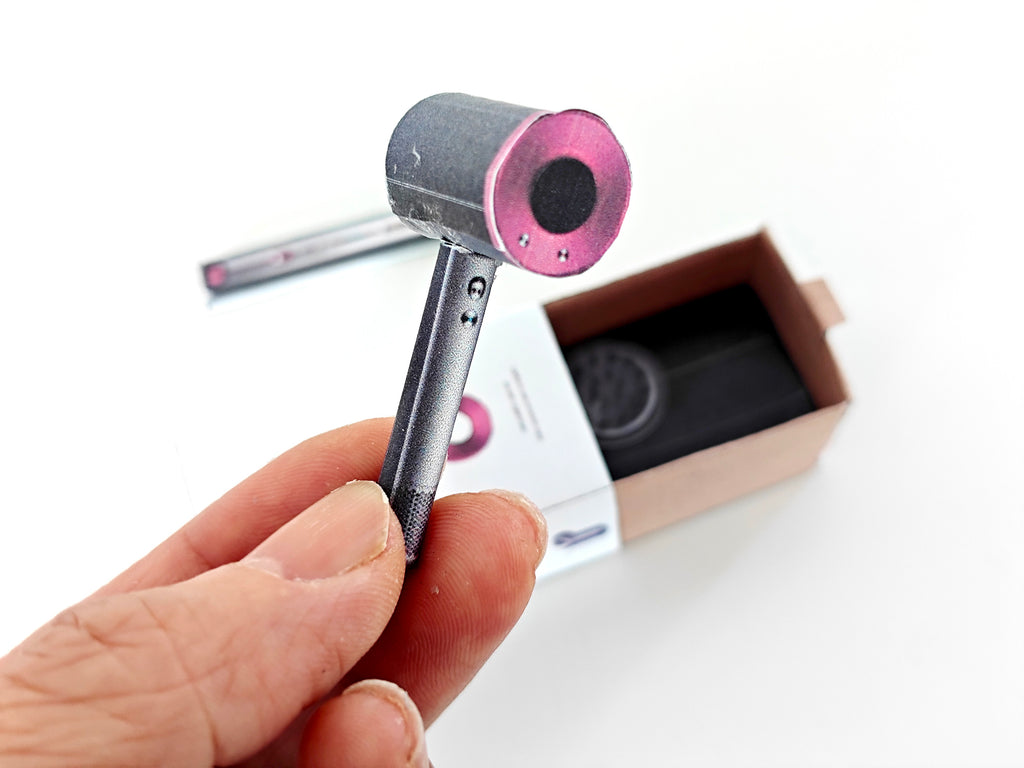 Printable DIY Hair Dryer and Hair Straightener, restroom stuffs, hair style, hair beauty, 1:6 scale, 3 items, Ornament