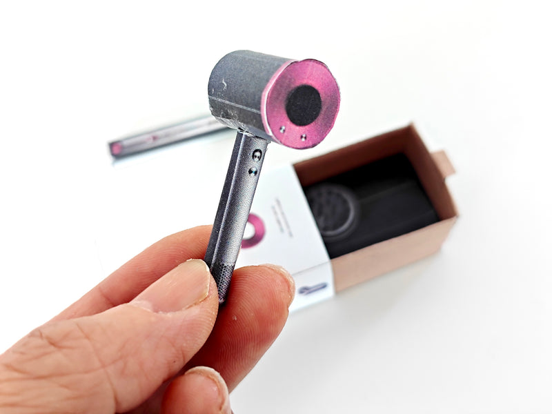 Printable DIY Hair Dryer and Hair Straightener, restroom stuffs, hair style, hair beauty, 1:6 scale, 3 items, Ornament
