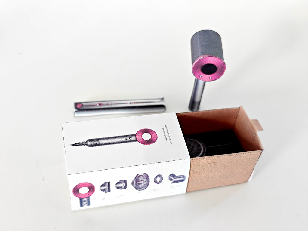 Printable DIY Hair Dryer and Hair Straightener, restroom stuffs, hair style, hair beauty, 1:6 scale, 3 items, Ornament
