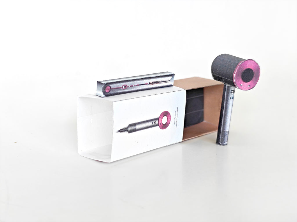Printable DIY Hair Dryer and Hair Straightener, restroom stuffs, hair style, hair beauty, 1:6 scale, 3 items, Ornament