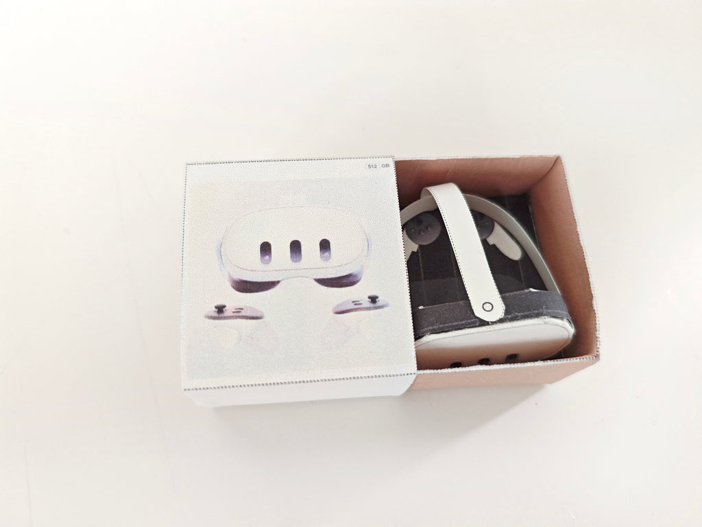 Printable DIY VR Set Christmas gift 30cm dolls 1:6 miniature play, 3D model papercraft