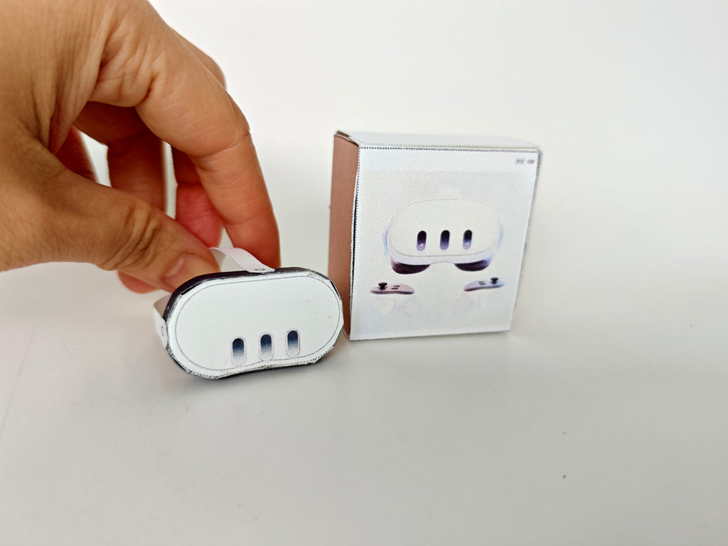 Printable DIY VR Set Christmas gift 30cm dolls 1:6 miniature play, 3D model papercraft