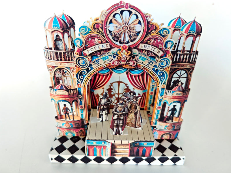 Castle Paper Theater Stand, Miniature Scene Kit (Printable)