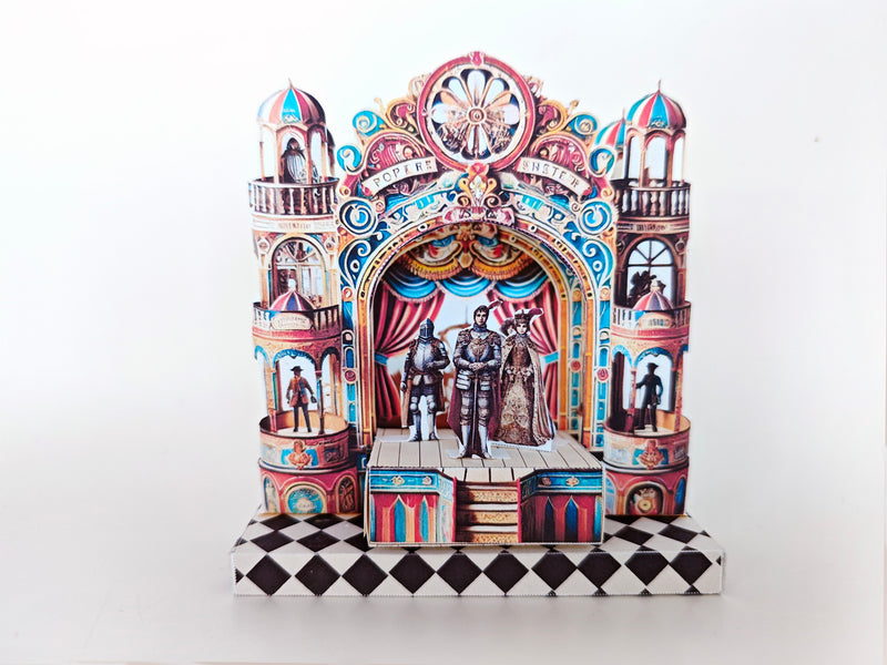 Castle Paper Theater Stand, Miniature Scene Kit (Printable)