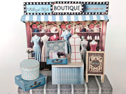 Pick Scene Vintage Boutique Stand - backdrop, diorama,  Hat box, luggage, fashion magazine