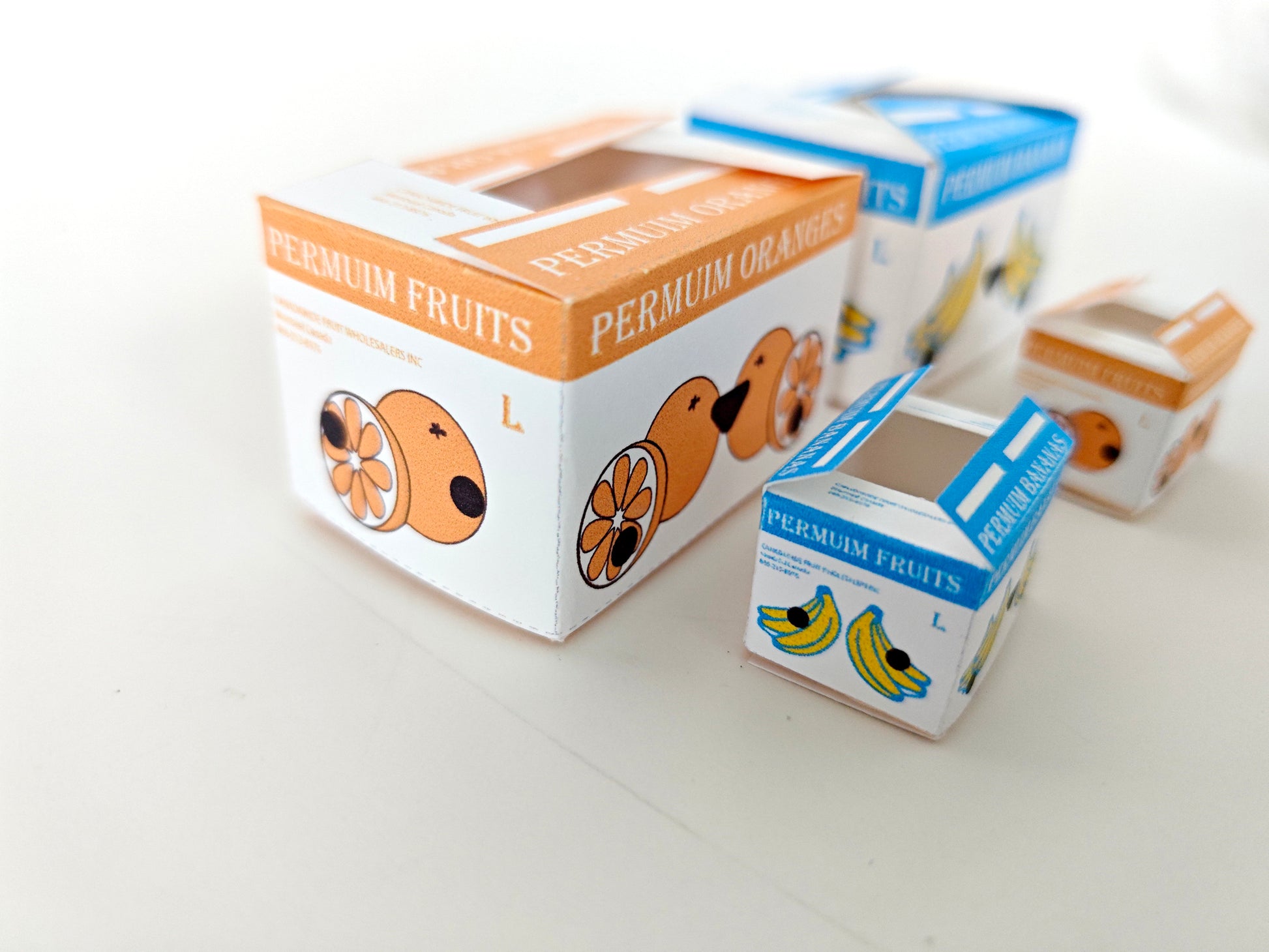 Dollhouse Fruit Boxes, 1:6 and 1∶12 Scale Miniature Market (Digital Download)