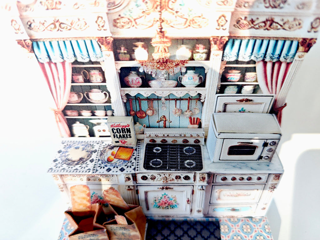 Pick Scene Vintage Victoria kitchen Stand, backdrop, diorama, arts, design, mini kitchen