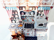 Pick Scene Vintage Victoria kitchen Stand, backdrop, diorama, arts, design, mini kitchen