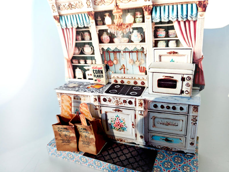 Pick Scene Vintage Victoria kitchen Stand, backdrop, diorama, arts, design, mini kitchen
