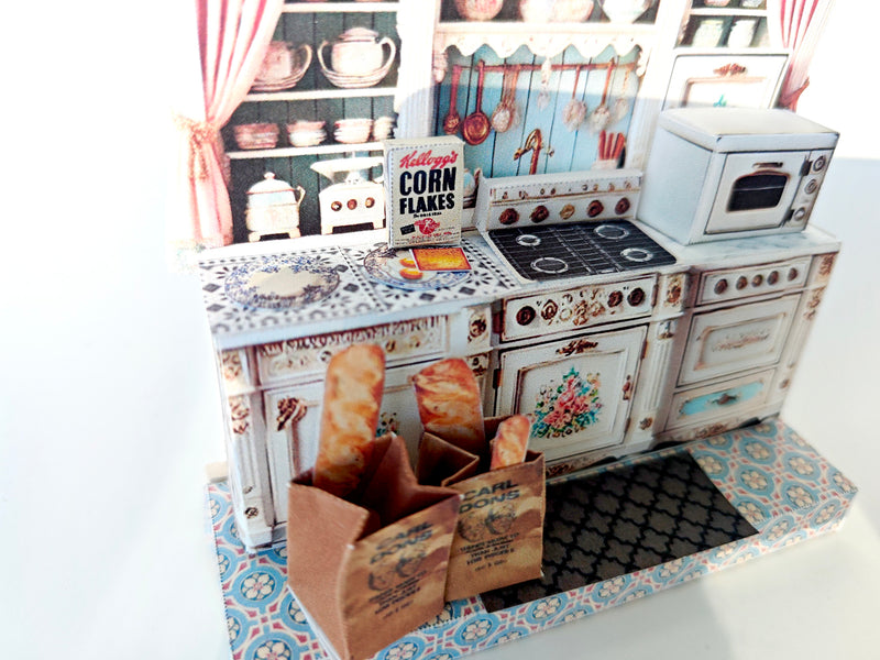 Pick Scene Vintage Victoria kitchen Stand, backdrop, diorama, arts, design, mini kitchen