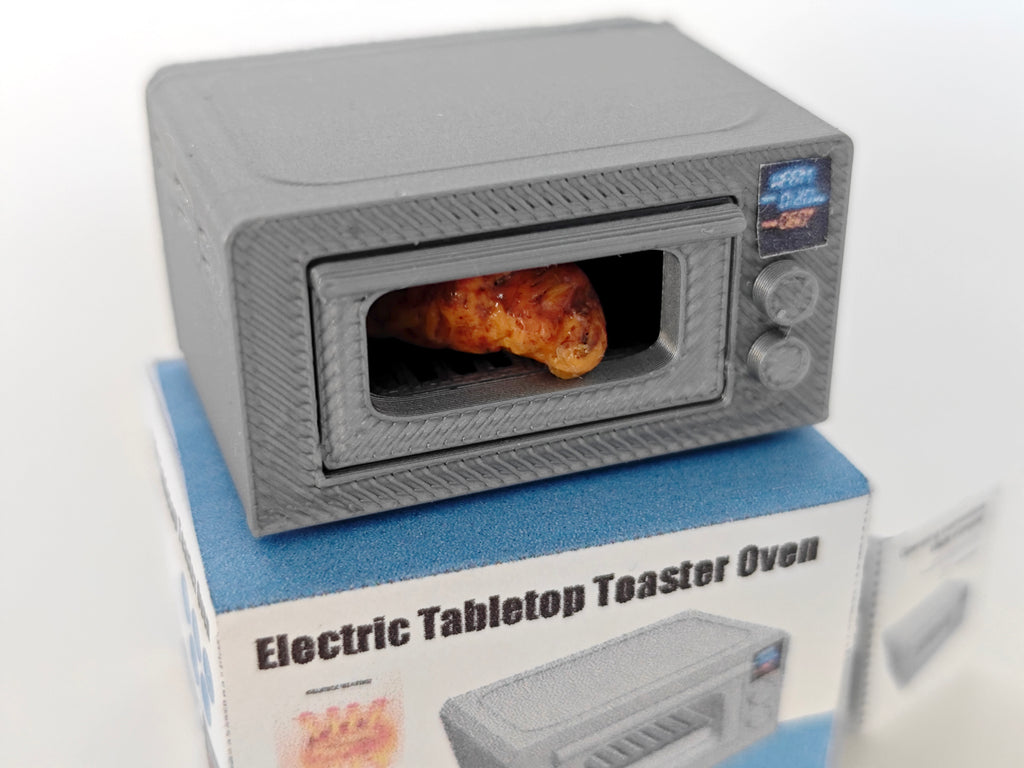3D printing STL - 1:12 Toaster oven plus box and Manuel, mini cookware, mini pot, kitchen, applicants, cooking scene