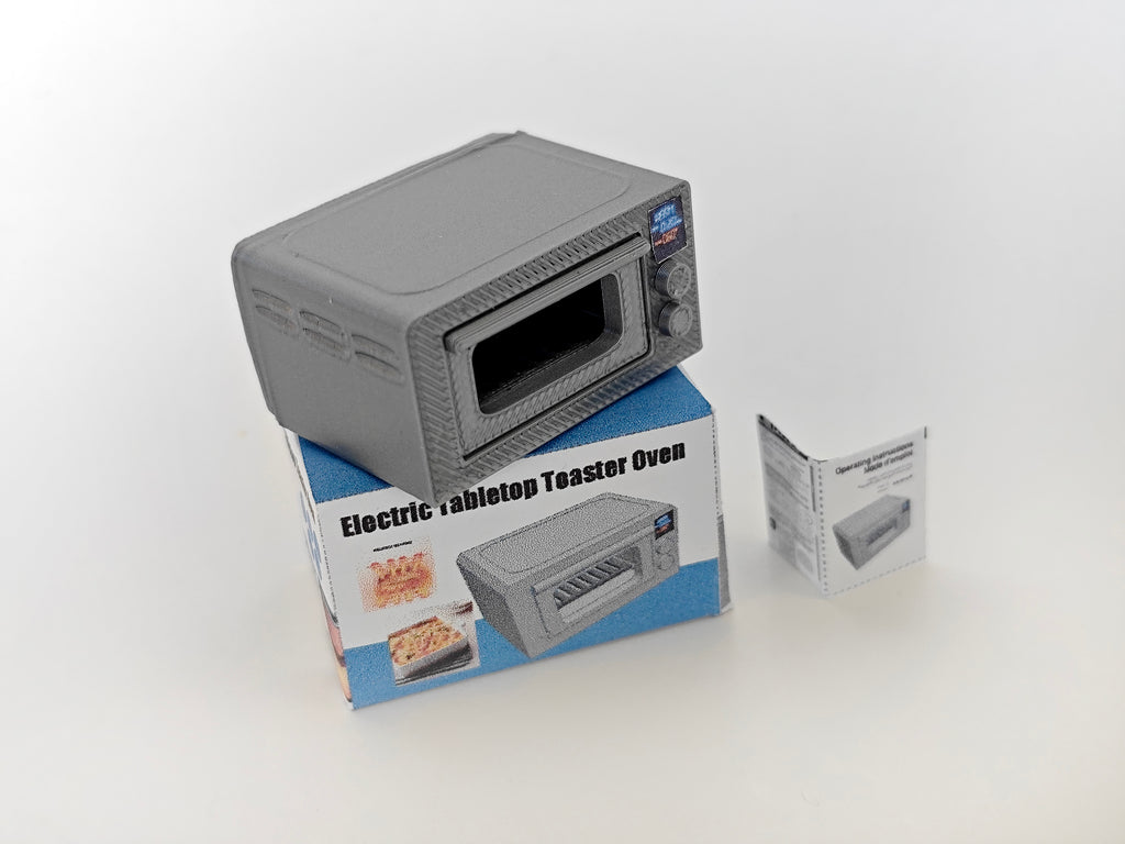 3D printing STL - 1:12 Toaster oven plus box and Manuel, mini cookware, mini pot, kitchen, applicants, cooking scene
