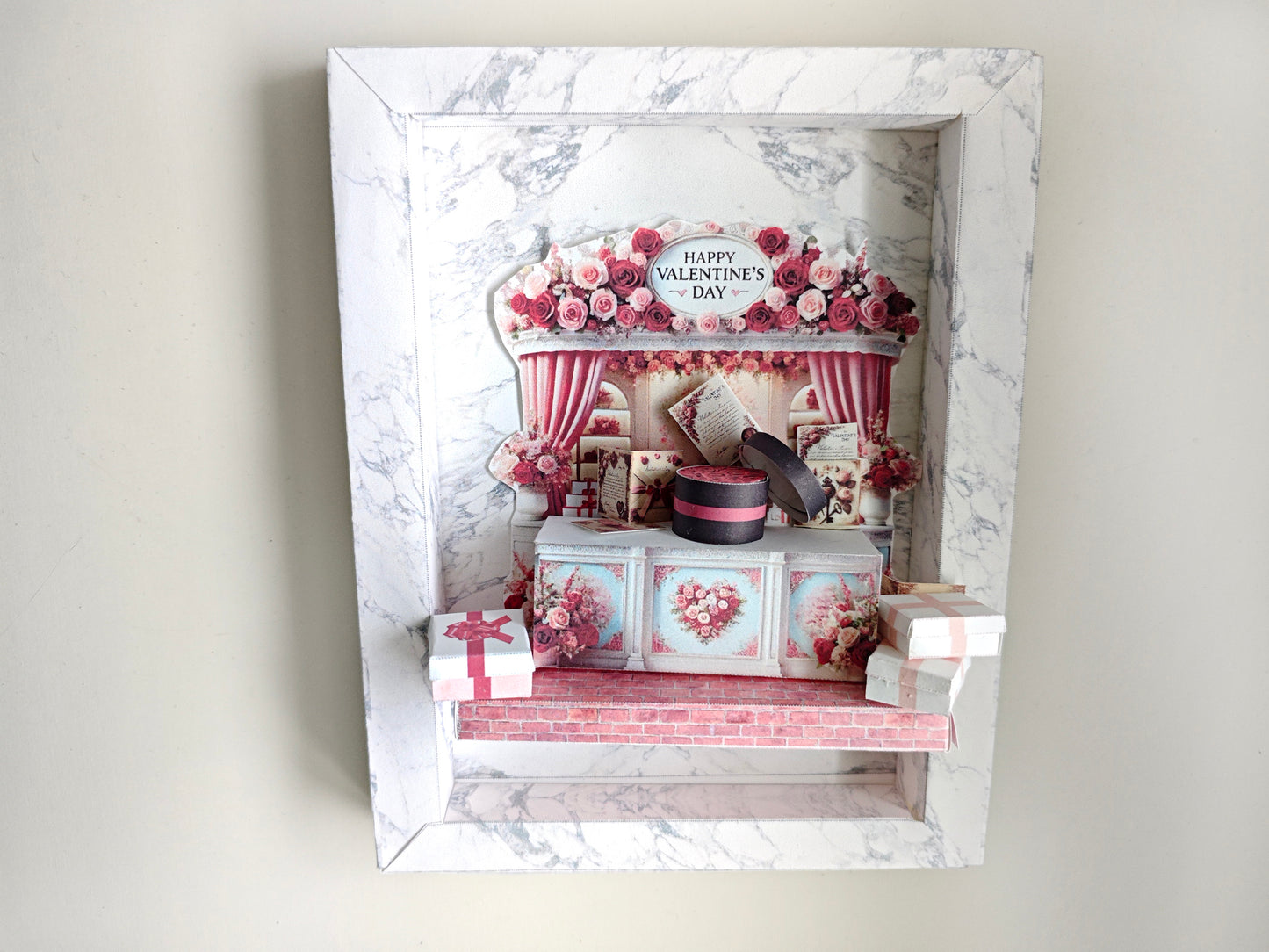 Valentines day stand DIY miniature kit, Valentines  presents, cards, boxes, DIY present to love, holiday card, gift idea, necklace case, box