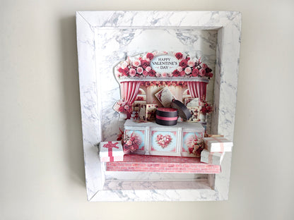 Valentines day stand DIY miniature kit, Valentines  presents, cards, boxes, DIY present to love, holiday card, gift idea, necklace case, box